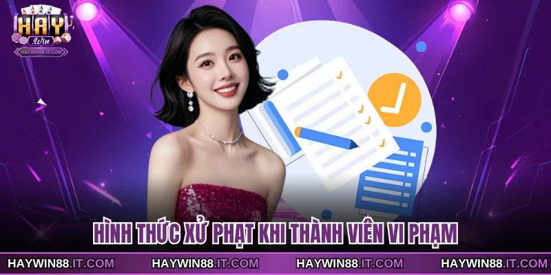 Hình thức xử phạt khi thành viên vi phạm